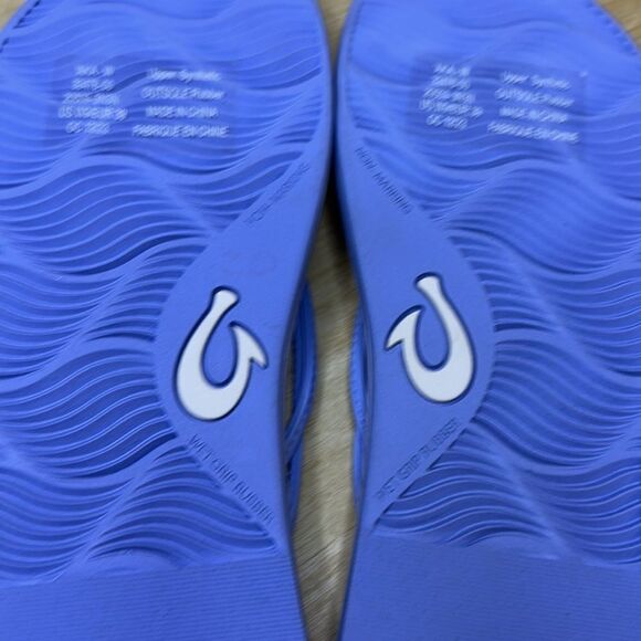 NWT- Olukai- Paki Women's Flip Flops, Cloud Blue/Cloud- women size 9 - Picture 11 of 11